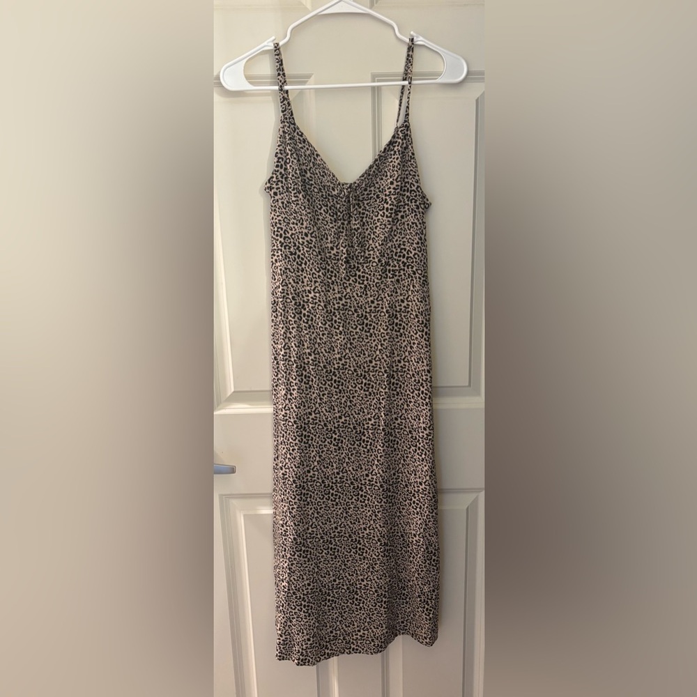 Hollister Leopard/Cheetah Print Midi Dress